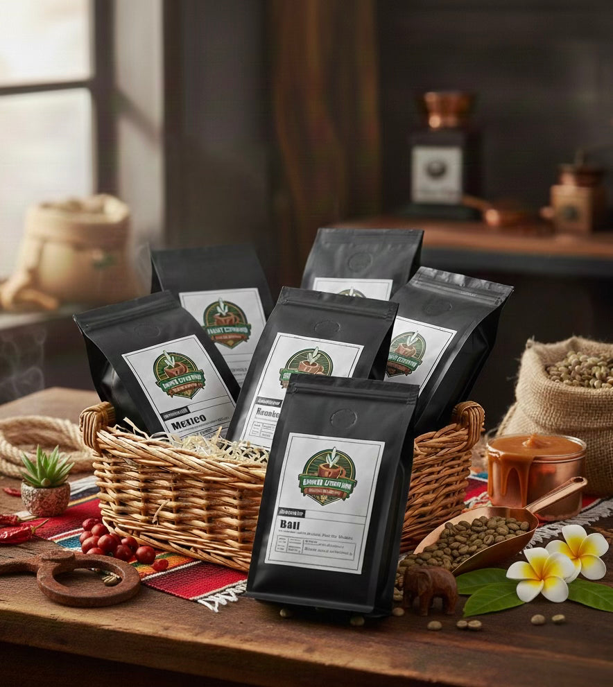 Best Sellers Sample Pack: 6Bean, Cowboy, Breakfast, Peru, Mexico, Bali